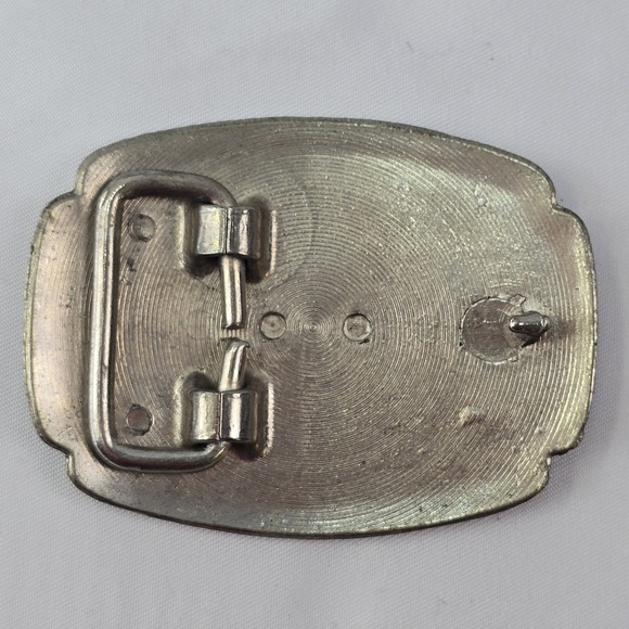 Western Belt Buckle Two Tone Quad Small Silverstone And Black Fits 1 Inch Belt - Picture 2 of 5